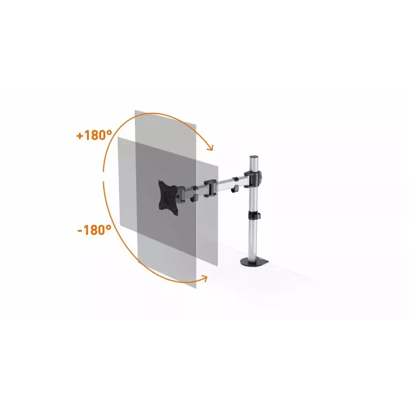 Durable SELECT Monitorhouder 509423 voor 1 monitor, bureaubevestiging, zilver
