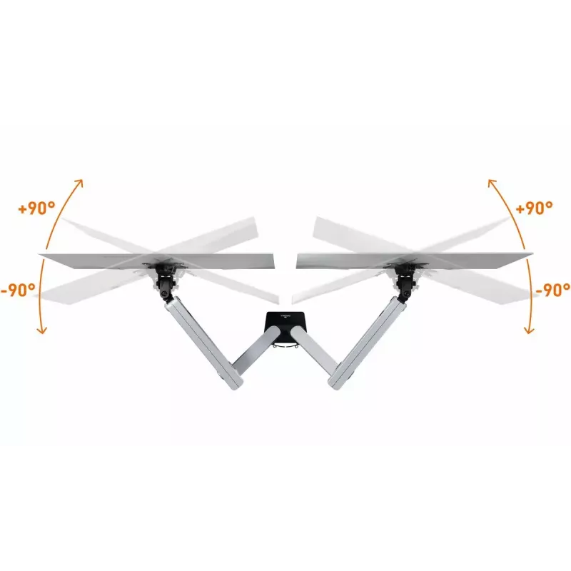Durable SELECT PLUS Monitorhouder 509723 met arm voor 2 monitoren, bureaubevestiging