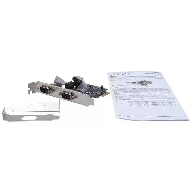 Interne seriële adapter EXSYS EX-46012 PCIe stekker ASIX MCS9901CV-CC