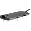 Inter-Tech GDC-802 USB 3.2 Gen 1 Type-C grijs 100W Power Delivery