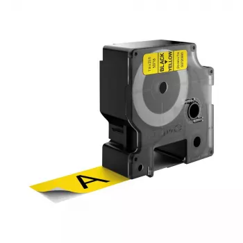 DYMO Authentic D1 labels | 24mm x 7m rol | zwarte opdruk op geel | zelfklevende etiketten voor LabelManager labelprinters