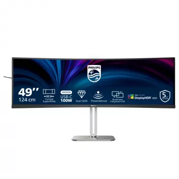 Philips 5000 series 49B2U5900C/00 computermonitor 124 cm (48,8 inch) 5120 x 1440 pixel Dual QHD LCD zwart