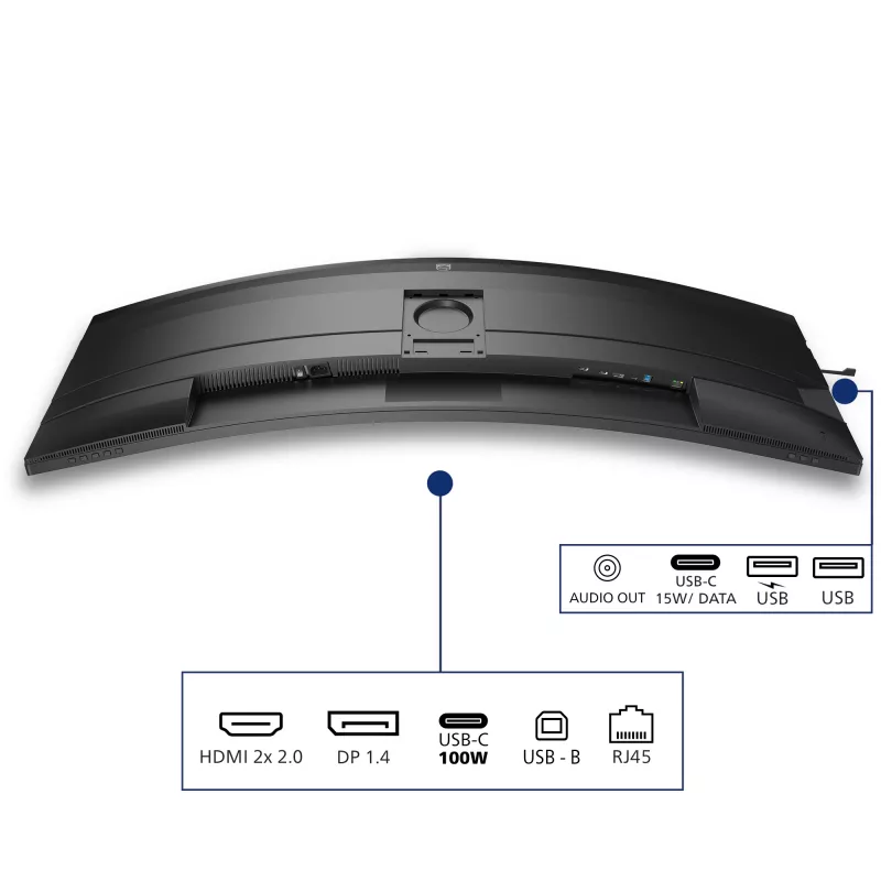 Philips 5000 series 49B2U5900C/00 computermonitor 124 cm (48,8 inch) 5120 x 1440 pixel Dual QHD LCD zwart