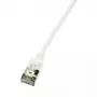 Netwerkkabel LogiLink CQ9011S RJ-45 Cat6a 0,3 m wit