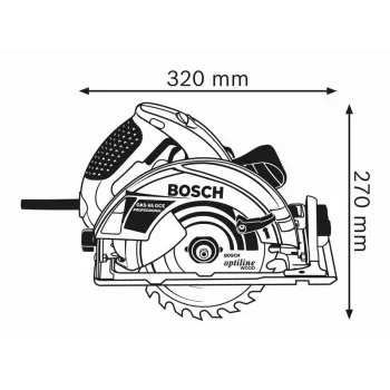 Bosch 0 601 668 900 draagbare cirkelzaag 19 cm 5000 t/min 1800 W