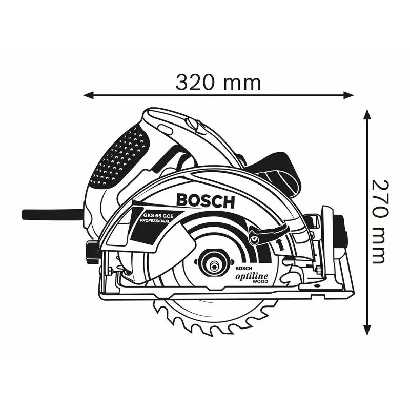 Bosch 0 601 668 900 draagbare cirkelzaag 19 cm 5000 t/min 1800 W