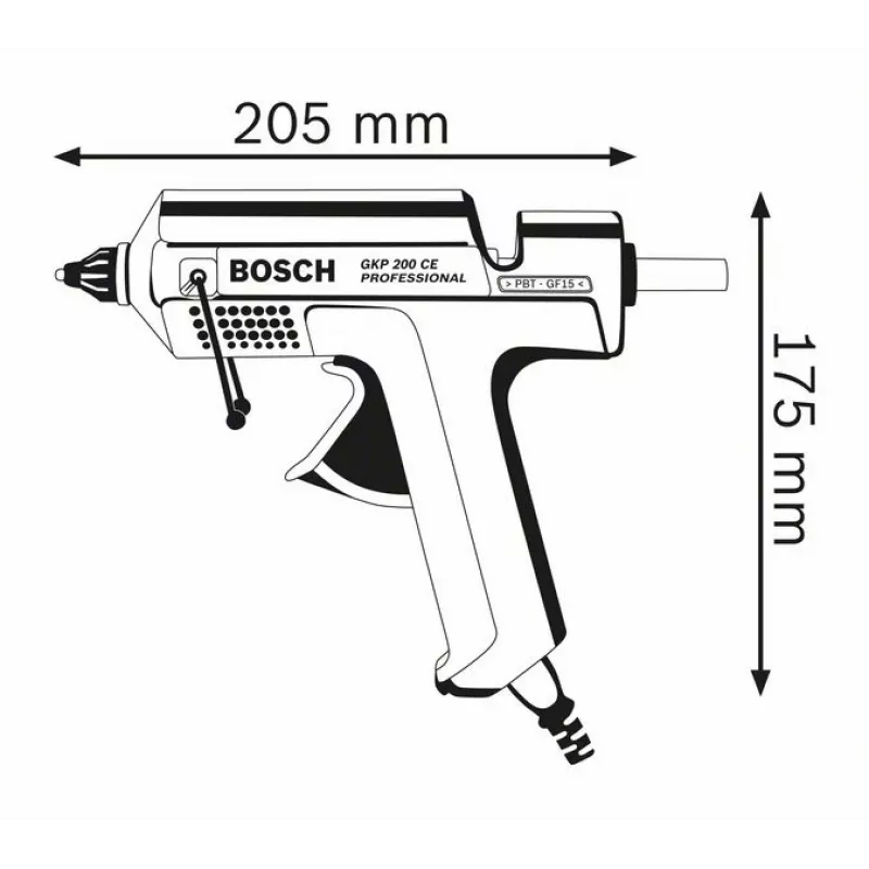 Bosch GKP 200 CE lijmpistool blauw 500 W