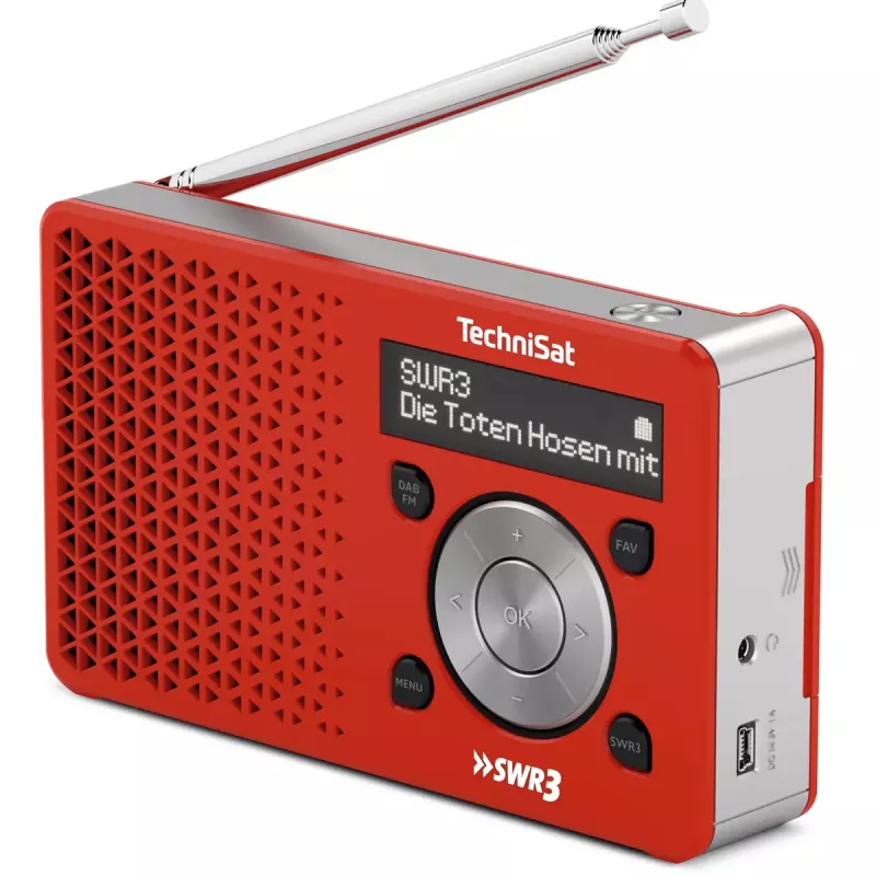 Persoonlijke radio TechniSat DigitRadio 1 rood wit