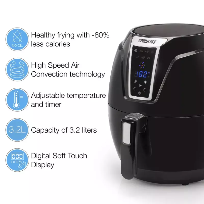 Princess 182021 Digital XL Airfryer, 3,2 L