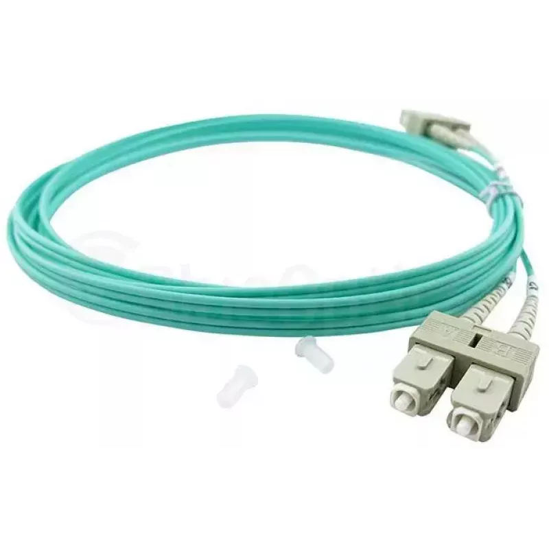 BlueOptics 055702K512000050M-BO Duplex glasvezel patchkabel, LC/UPC naar SC/UPC, OM3 50/125 µm, 50 m, beige