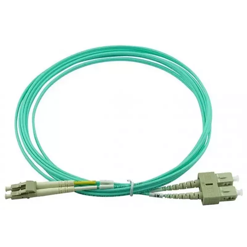 BlueOptics 055702K512000050M-BO Duplex glasvezel patchkabel, LC/UPC naar SC/UPC, OM3 50/125 µm, 50 m, beige