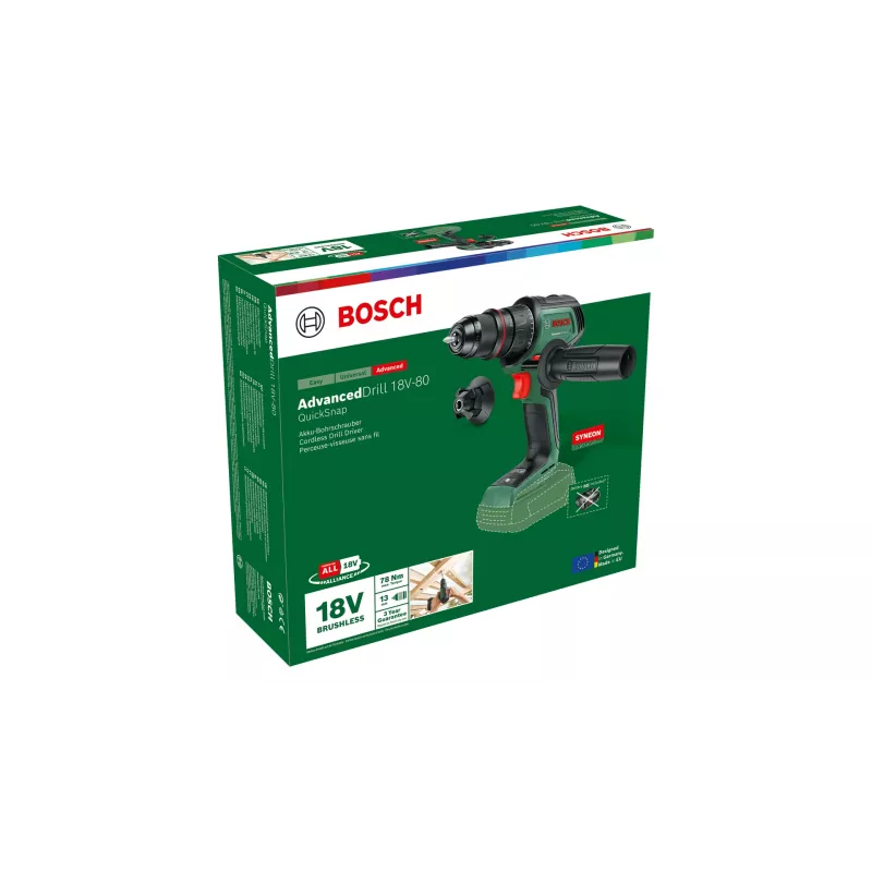 Bosch AdvancedDrill 18V-80 QuickSnap 1950 tpm sleutelloos 830 g zwart, groen