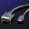 DVI-kabel ROLINE DVI (18+1) - HDMI M/M 10 m