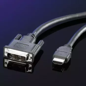 DVI-kabel ROLINE DVI (18+1) - HDMI M/M 10 m