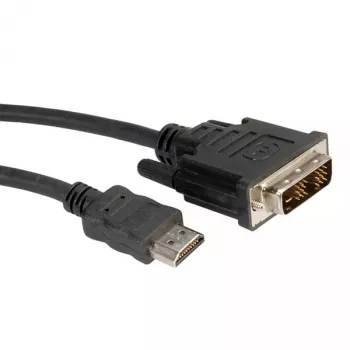 DVI-kabel ROLINE DVI (18+1) - HDMI M/M 10 m