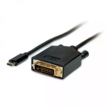 Videokabeladapter VALUE 11.99.5831 1m USB C DVI zwart