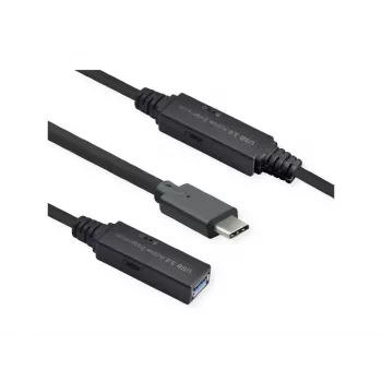 ROLINE USB-kabel 12.04.1066 USB 3.2 Gen 1 10m USB-C USB-A zwart
