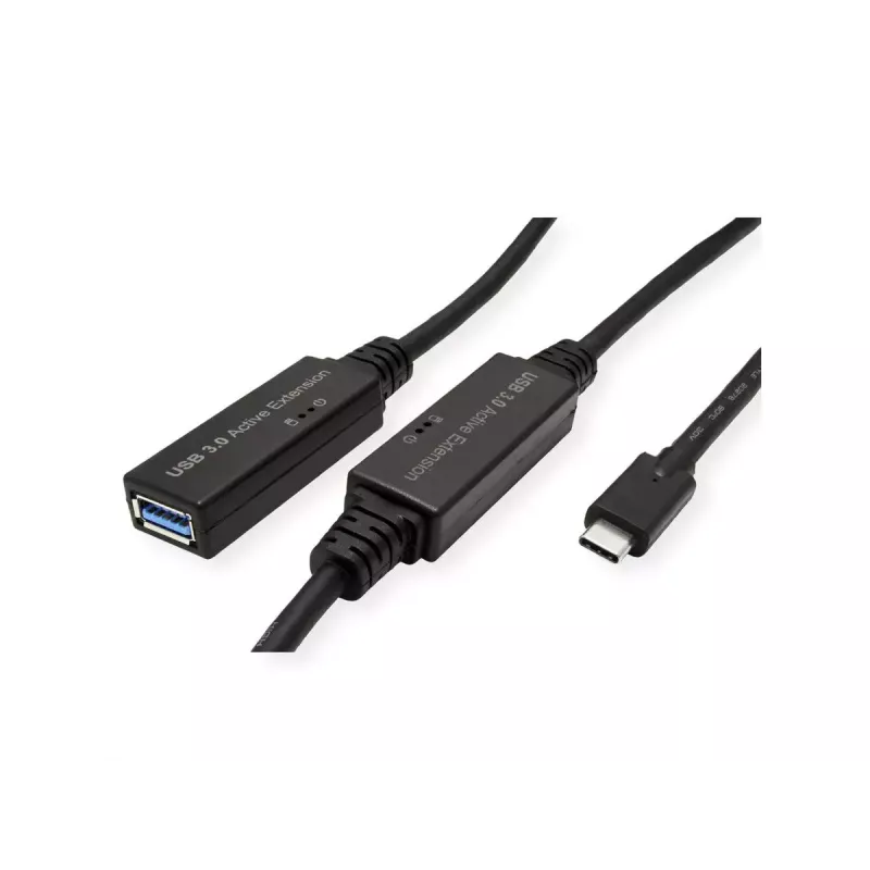 ROLINE USB-kabel 12.04.1066 USB 3.2 Gen 1 10m USB-C USB-A zwart