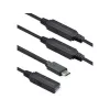 ROLINE USB-kabel 12.04.1068 USB 3.2 Gen 1 20 m USB-C USB-A zwart