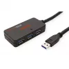 ROLINE USB 3.2 Gen 1-hub 4 poorten met repeater zwart 10 m