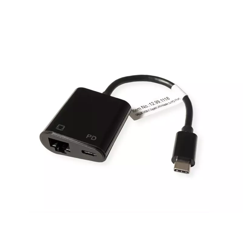 Ethernet-netwerkkaart VALUE 12.99.1118 bedraad USB Type-C zwart