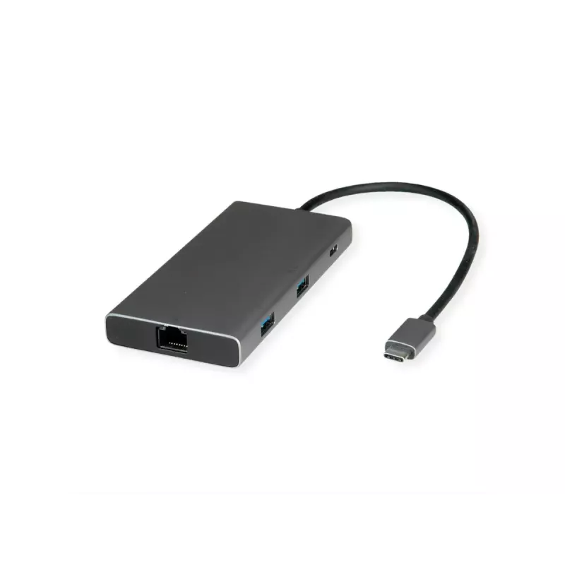 Laptop-dock VALUE 12.99.1139 bekabeld USB 3.2 Gen 1 Type-C zwart grijs