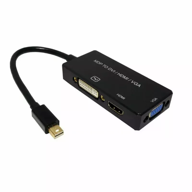 Videokabeladapter VALUE 12.99.3154 Mini DisplayPort HDMI VGA 0,1m zwart