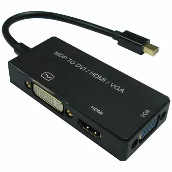 Videokabeladapter VALUE 12.99.3154 Mini DisplayPort HDMI VGA 0,1m zwart