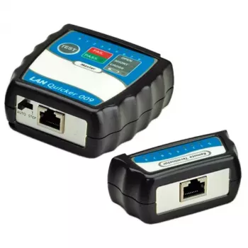 Kabeltester VALUE Quicker Kabel Tester Model 13.99.3001 — netwerkkabel doorgangs- en bedradingscontrole
