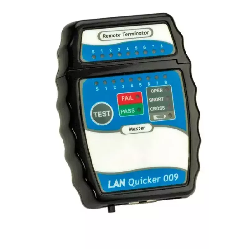 Kabeltester VALUE Quicker Kabel Tester Model 13.99.3001 — netwerkkabel doorgangs- en bedradingscontrole