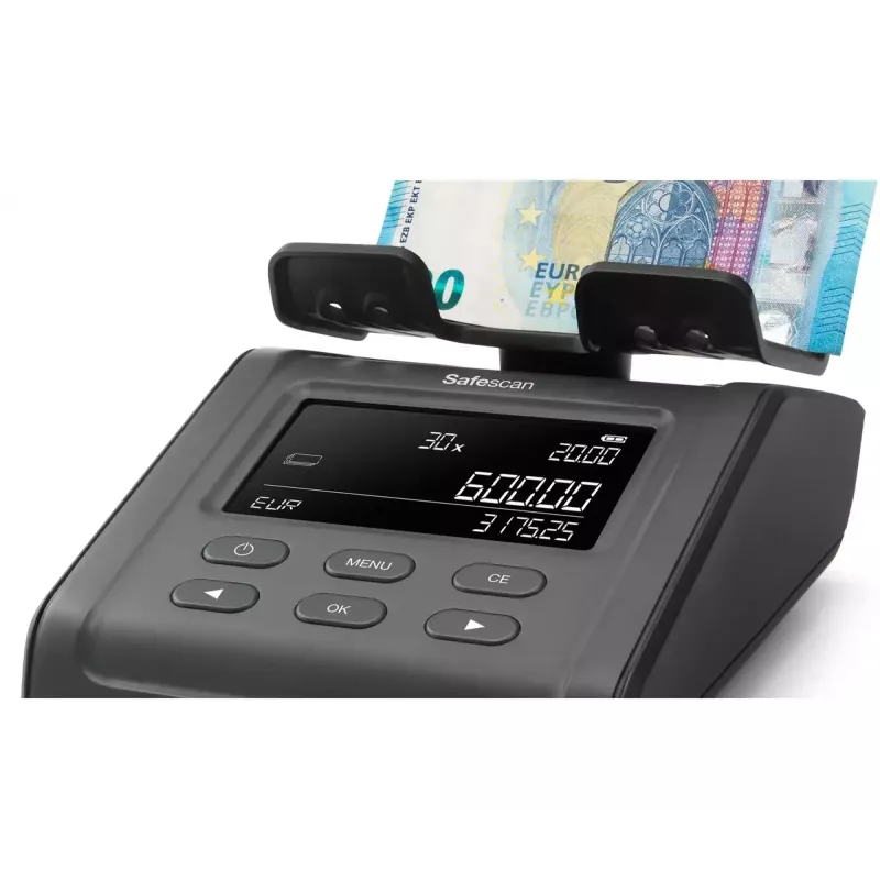 Muntentelmachine Safescan 6175 zwart lcd AC 110-240V