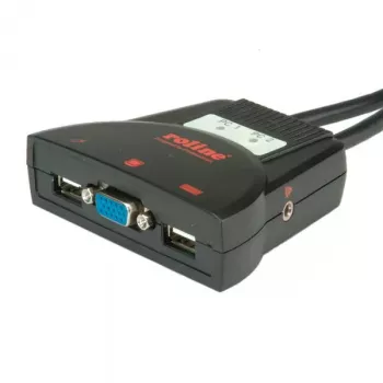 KVM-switch ROLINE Star 1 gebruiker 2 pc's audio USB