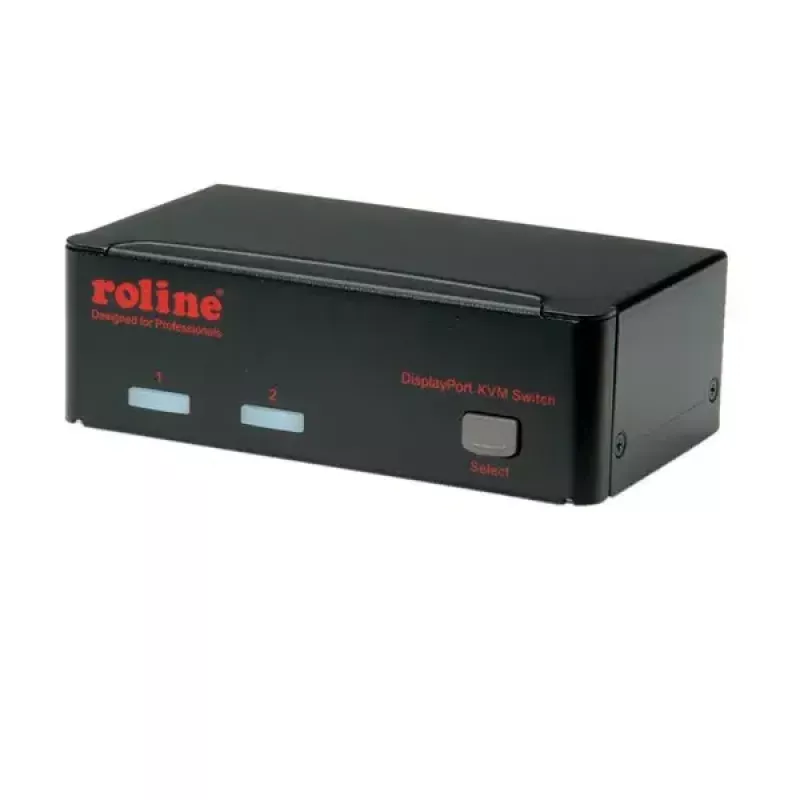 KVM-switch ROLINE 1 gebruiker 2 pc's DisplayPort met USB-hub