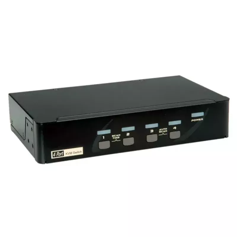 KVM-switch ROLINE 1 gebruiker 4 pc's DisplayPort met USB-hub