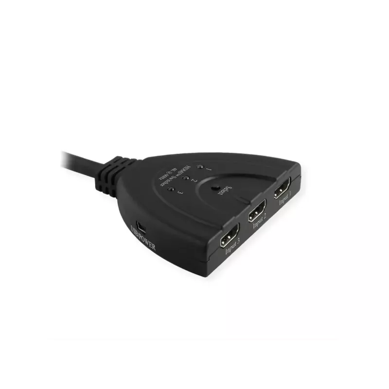 VALUE HDMI-switch 14.99.3567, HDMI, 4K (3840x2160) 60 Hz, 3 ingangen, zwart