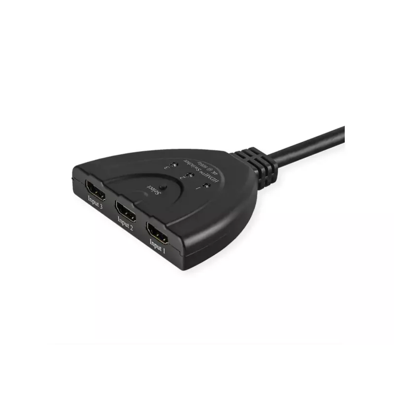 VALUE HDMI-switch 14.99.3567, HDMI, 4K (3840x2160) 60 Hz, 3 ingangen, zwart