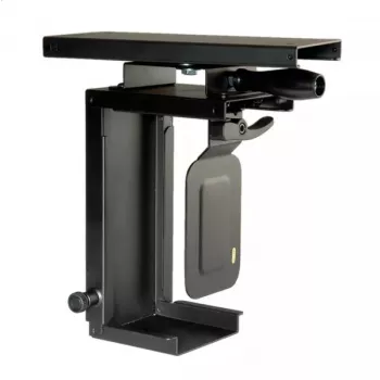 Onderbureau CPU-houder ROLINE mini-PC-houder uitschuifbaar met draaifunctie zwart