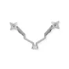 ROLINE 17.03.1158 dubbele monitorarm, tafelklem, gasveer, 5 scharnierpunten, 17–32 inch, tot 2x 9 kg, zilver