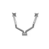 ROLINE 17.03.1158 dubbele monitorarm, tafelklem, gasveer, 5 scharnierpunten, 17–32 inch, tot 2x 9 kg, zilver