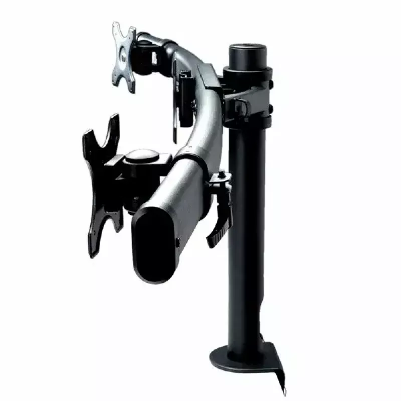 VALUE Triple LCD-arm tafelklem zwart — 3-scherm-monitorbeugel, verstelbaar