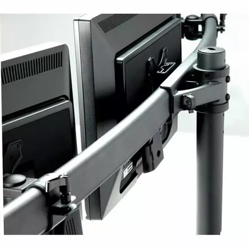 VALUE Triple LCD-arm tafelklem zwart — 3-scherm-monitorbeugel, verstelbaar