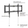 TV-beugel VALUE 17.99.1222 zwart 2,03 m 75 kg