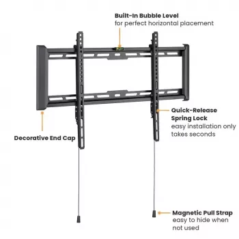 TV-beugel VALUE 17.99.1222 zwart 2,03 m 75 kg
