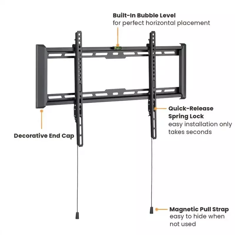 TV-beugel VALUE 17.99.1222 zwart 2,03 m 75 kg