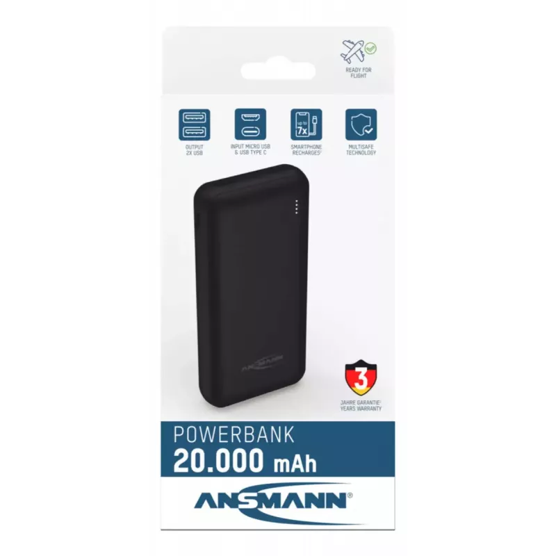 Draagbare batterij Ansmann PB212 20000 mAh