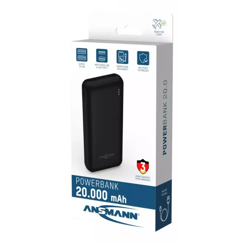 Draagbare batterij Ansmann PB212 20000 mAh