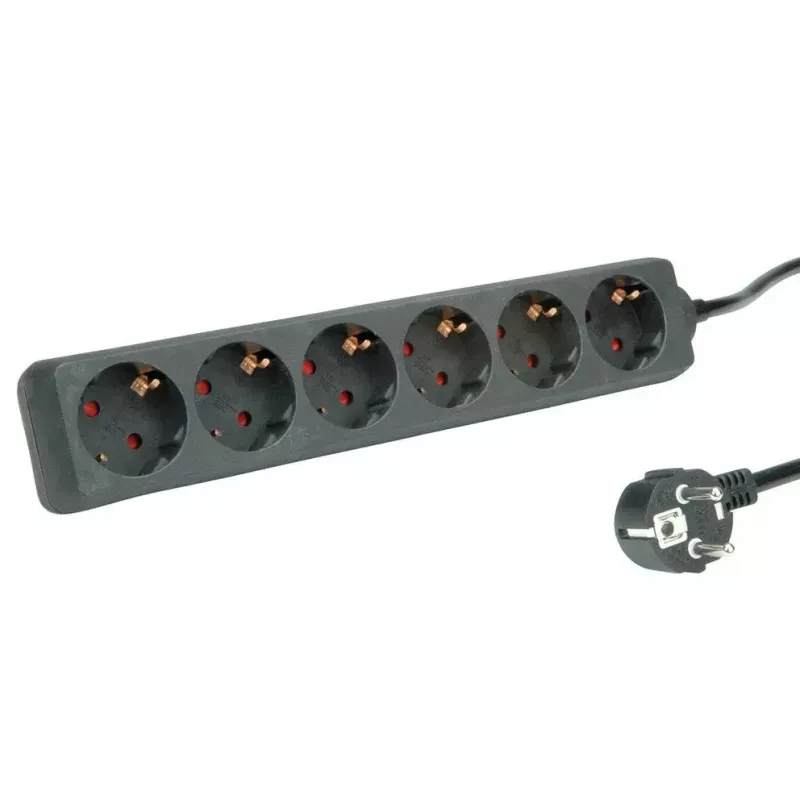 Stekkerdoos ROLINE 19.07.1073 3m 6 AC-stopcontacten voor binnen zwart