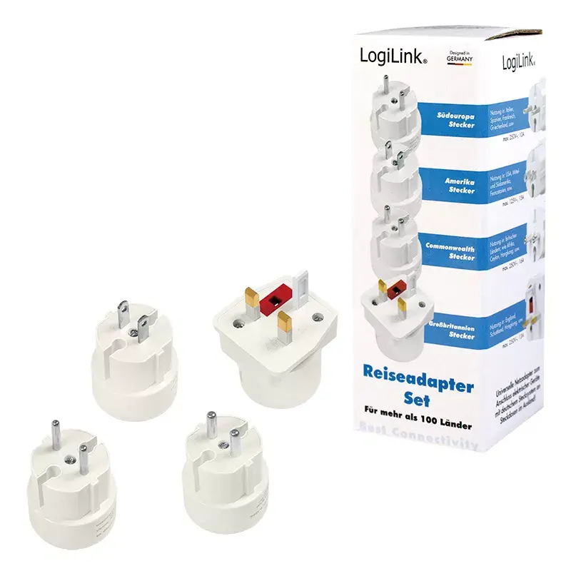 Reisadapter LogiLink PA0186 wit