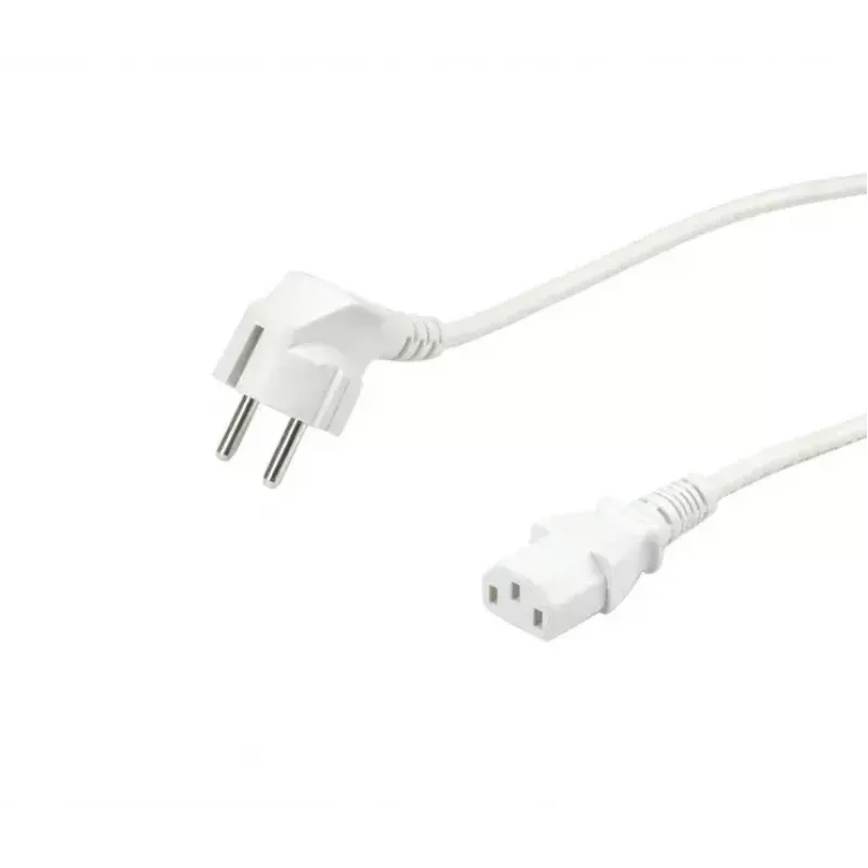 Stroomkabel VALUE 19.99.1016 wit 0,6 m CEE7/7 IEC 320