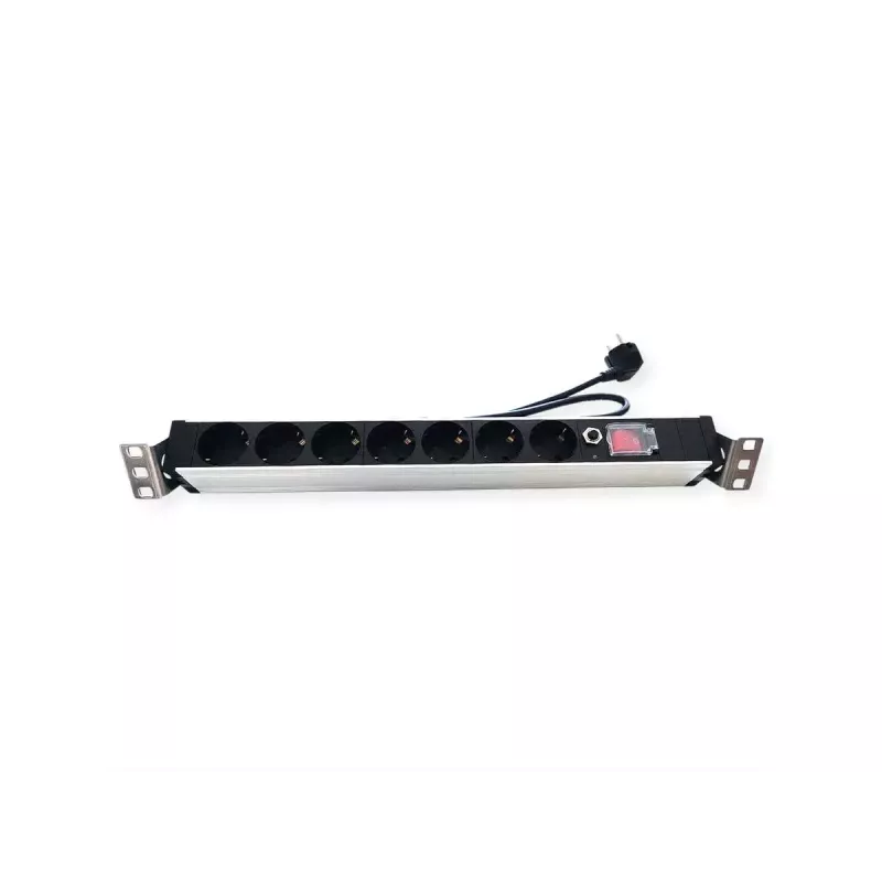 Stroomverdeeleenheid PDU VALUE 19.99.1637 7 AC-uitgangen 1U aluminium zwart